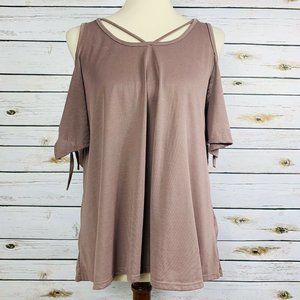 Caution to the Wind Cold Shoulder Blouse